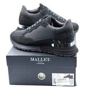 Mallet London Popham Luxe Triple Black Gloss Sneakers